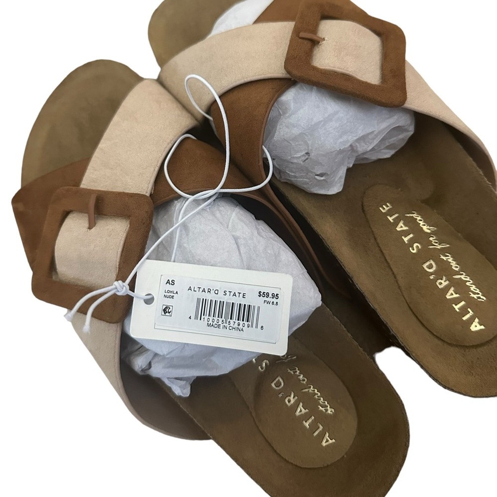 Altar'd State Suede Slide Sandles - Picture 6 of 10